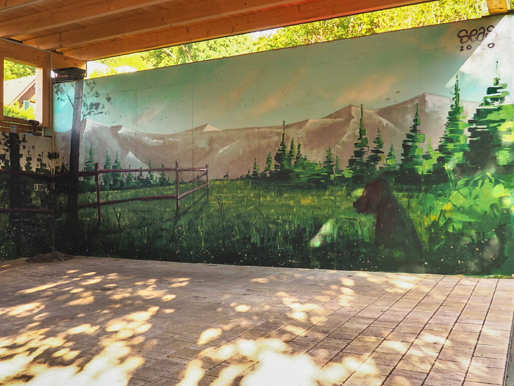 landscape painting on wall