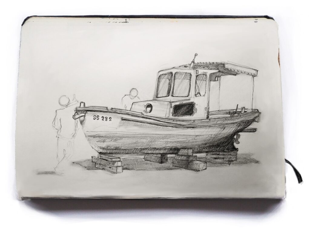Drawing of a boat