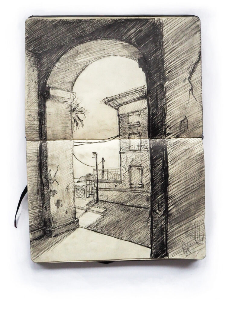 Drawing of an entrance