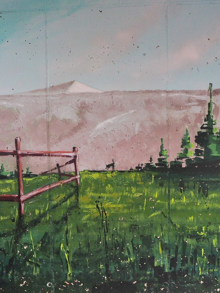 painted landscape on a wall