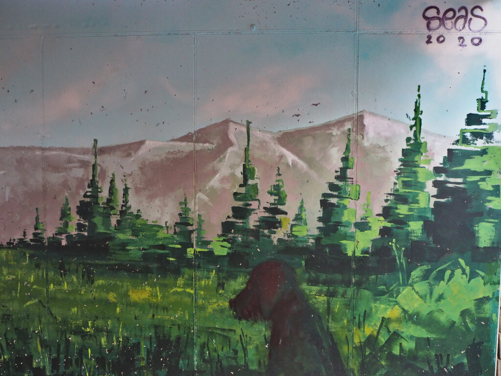 landscape painted on a wall