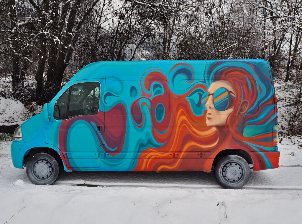 graffiti streetart van costomized